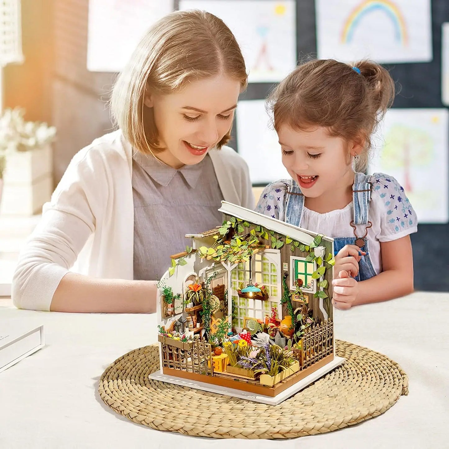 DIY 3D Puzzle Set Miniature Dollhouse Miller's Garden Model Building Kit
