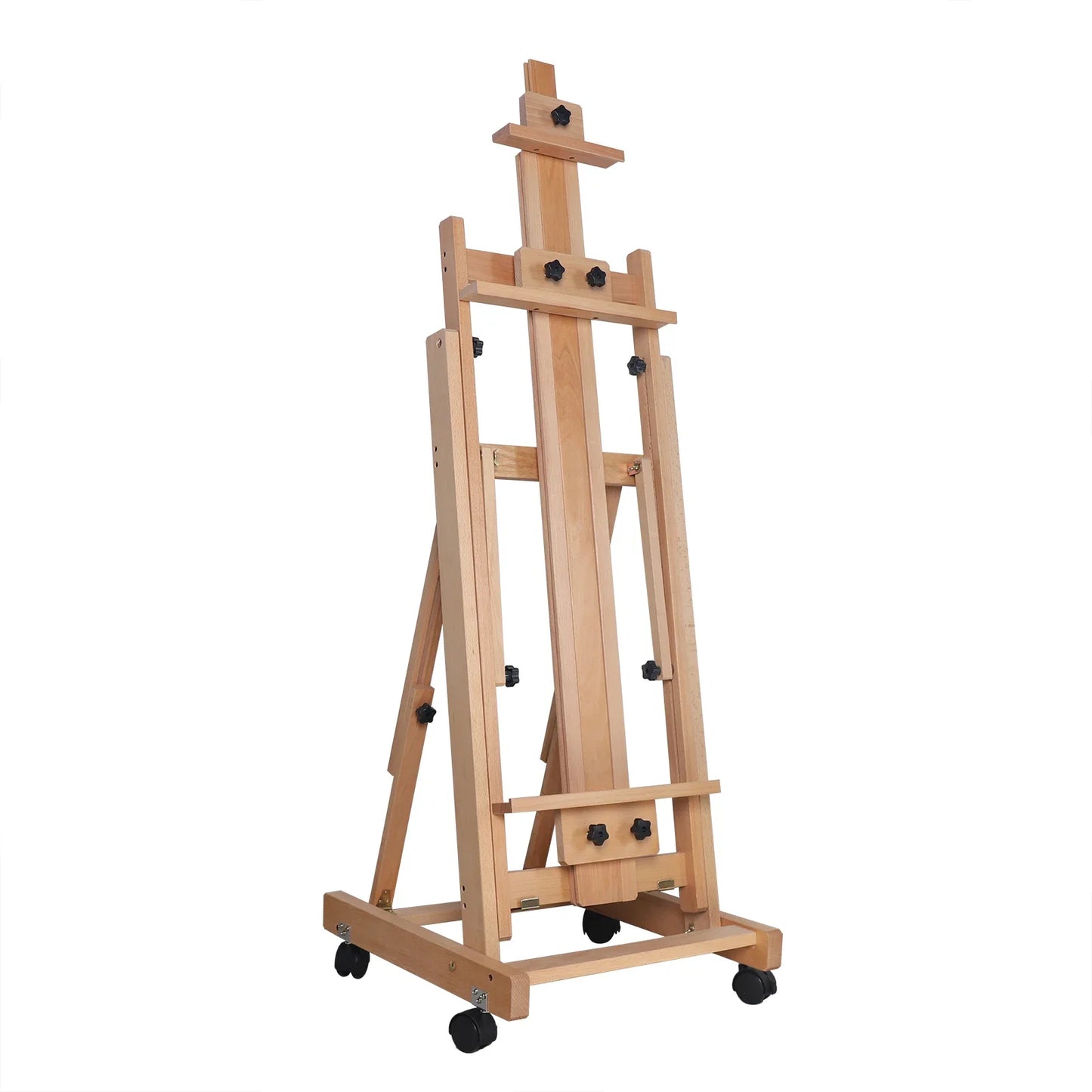Floor Folding Sketch Easel Flat Standing Dual-Purpose, H-Frame Wood Painting Art Easel Standing