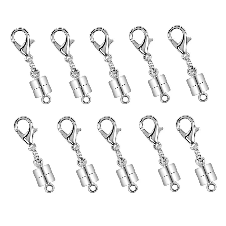 Magnetic Necklace Clasps Closures, Double Open Bracelet Extender for Jewelry Converters Clasp