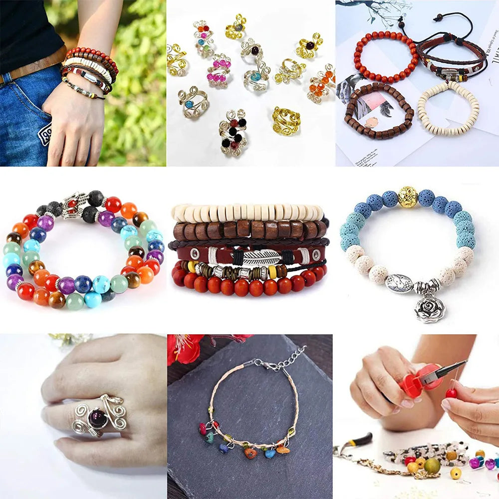 2456-Piece Deluxe DIY Bead Jewelry Making Kit - Includes Beads, and Accessories for Creating Unique Bracelets