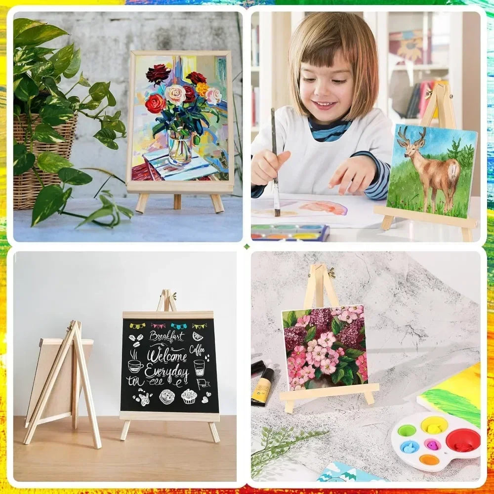 Easels stand for painting canvases, art, and crafts. Tripod, Painting Party Easel, Tabletop Easel