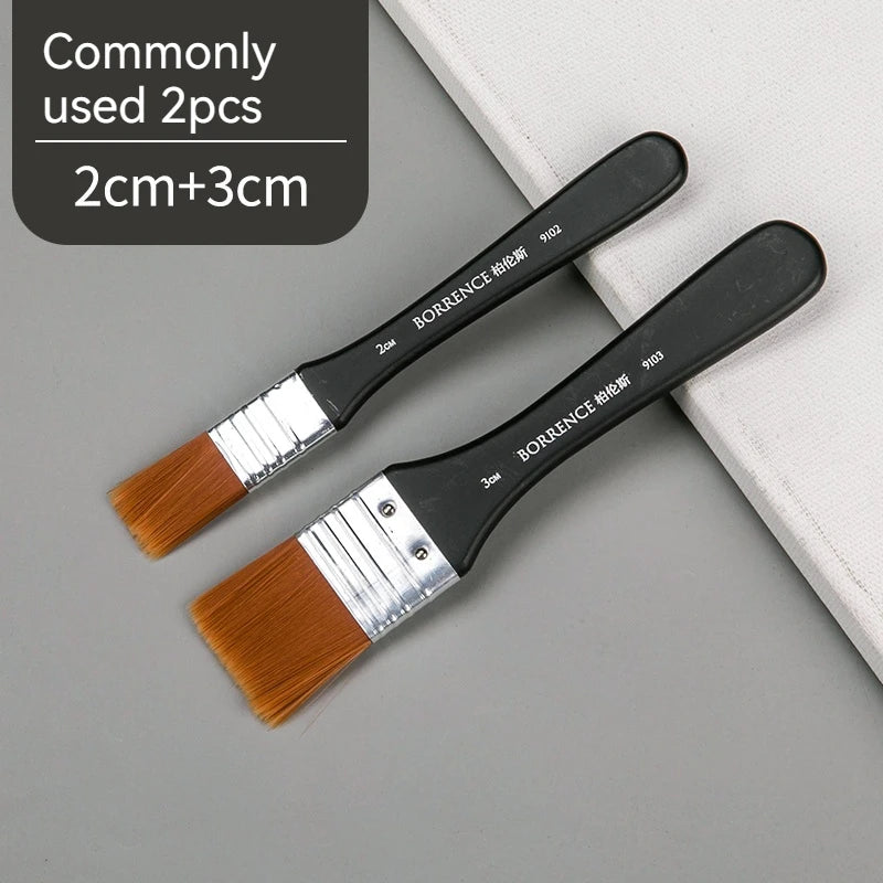 Brush Pen 1/2/3pc set Memory Nylon Paint Brushes Set for Acrylic Oil Drawing Watercolor Wooden Painting Brush