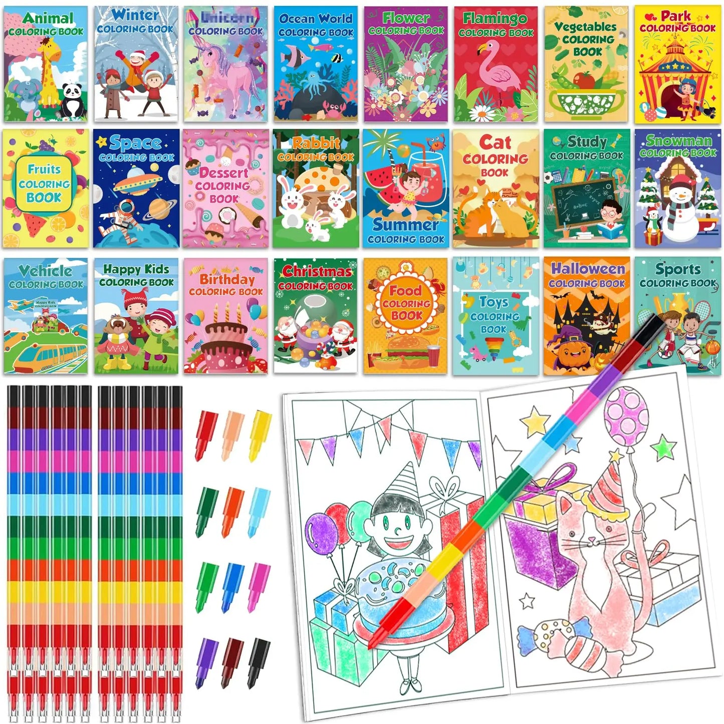24Pack Small Coloring Books for Kids