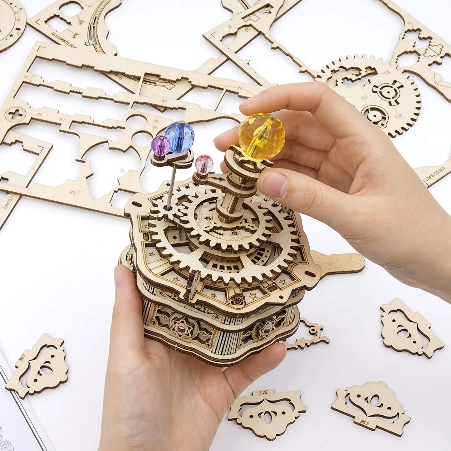 DIY 3D Starry Night Wooden Model Building Kit 84pcs