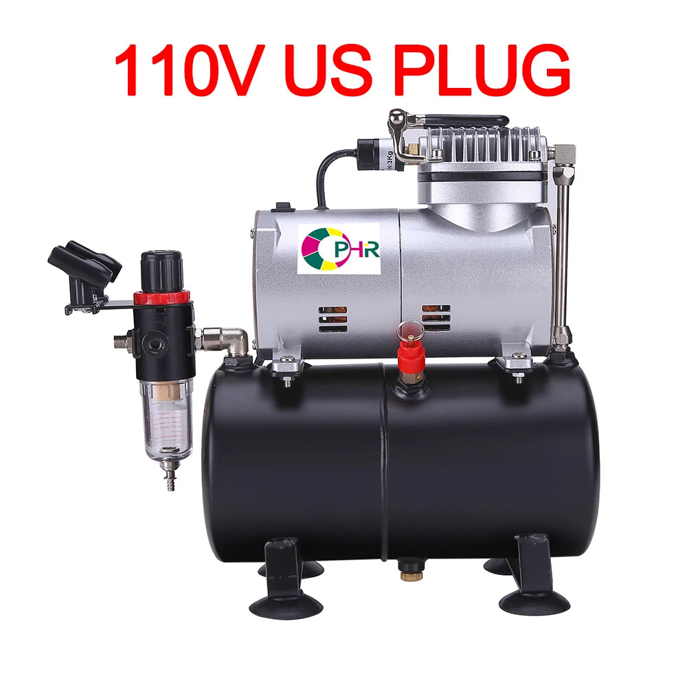 OPHIR NEW Gravity Dual-Action Airbrush Gun Kit Tank Air Compressor