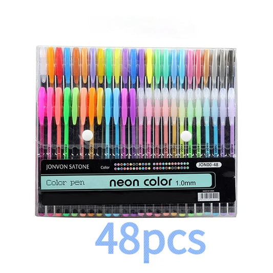 48 Colors Sketch Pen Marker Painting Drawing  Kawaii Art Markers Stationery Crafts Brush Pens Set Gift