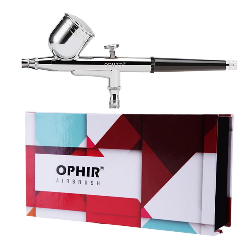 OPHIR NEW Gravity Dual-Action Airbrush Gun Kit Tank Air Compressor