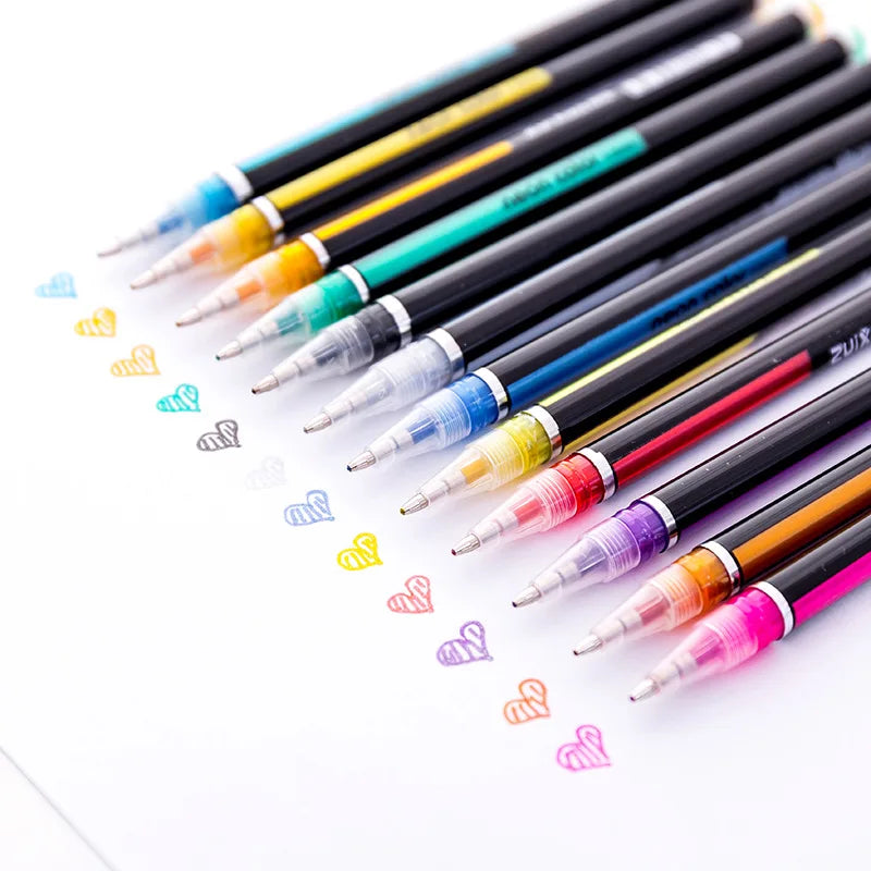 48 Colors Sketch Pen Marker Painting Drawing  Kawaii Art Markers Stationery Crafts Brush Pens Set Gift