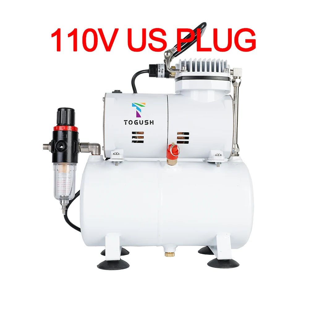 OPHIR NEW Gravity Dual-Action Airbrush Gun Kit Tank Air Compressor
