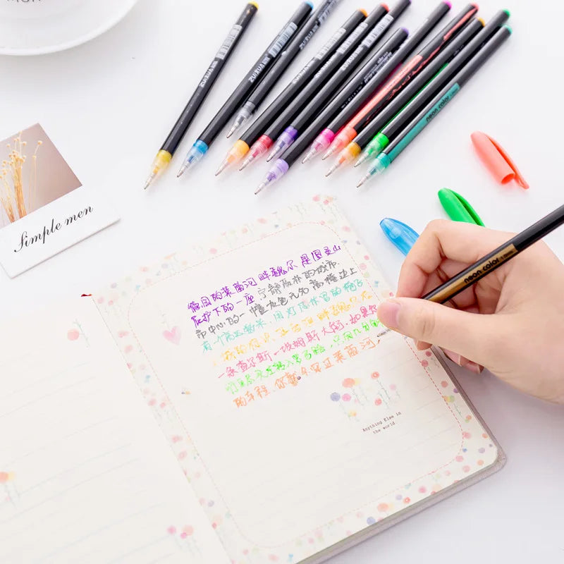 48 Colors Sketch Pen Marker Painting Drawing  Kawaii Art Markers Stationery Crafts Brush Pens Set Gift