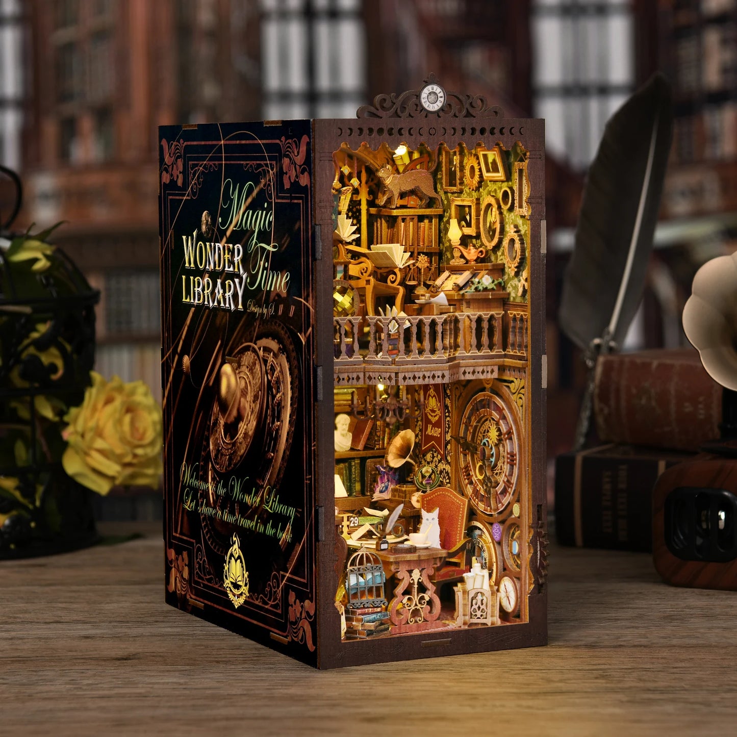 Book Nook Kit The Time Book Club 3D Wooden Puzzle