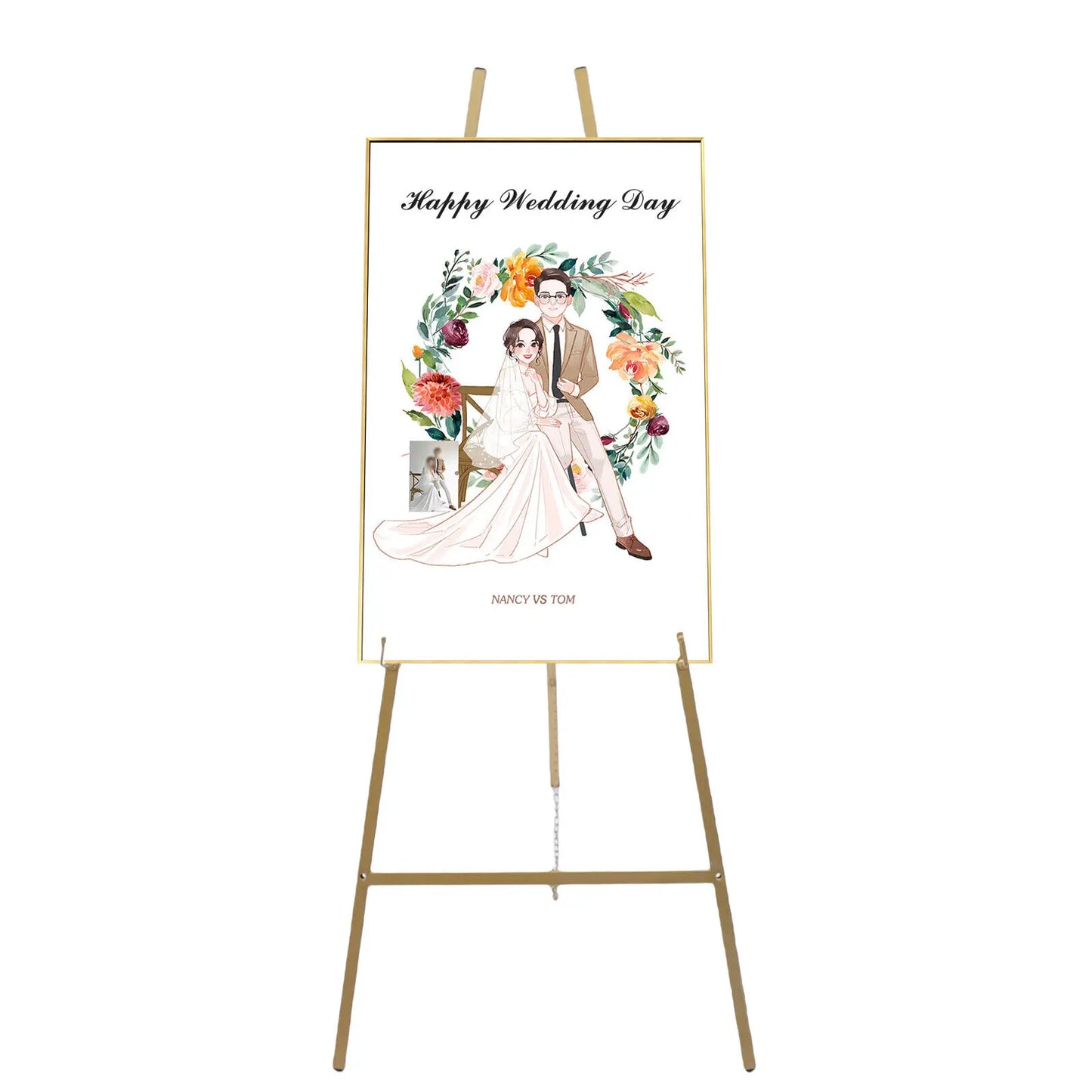 2 Pack Easel Stands Floor Easel Foldable Display Stand Height Adjustable