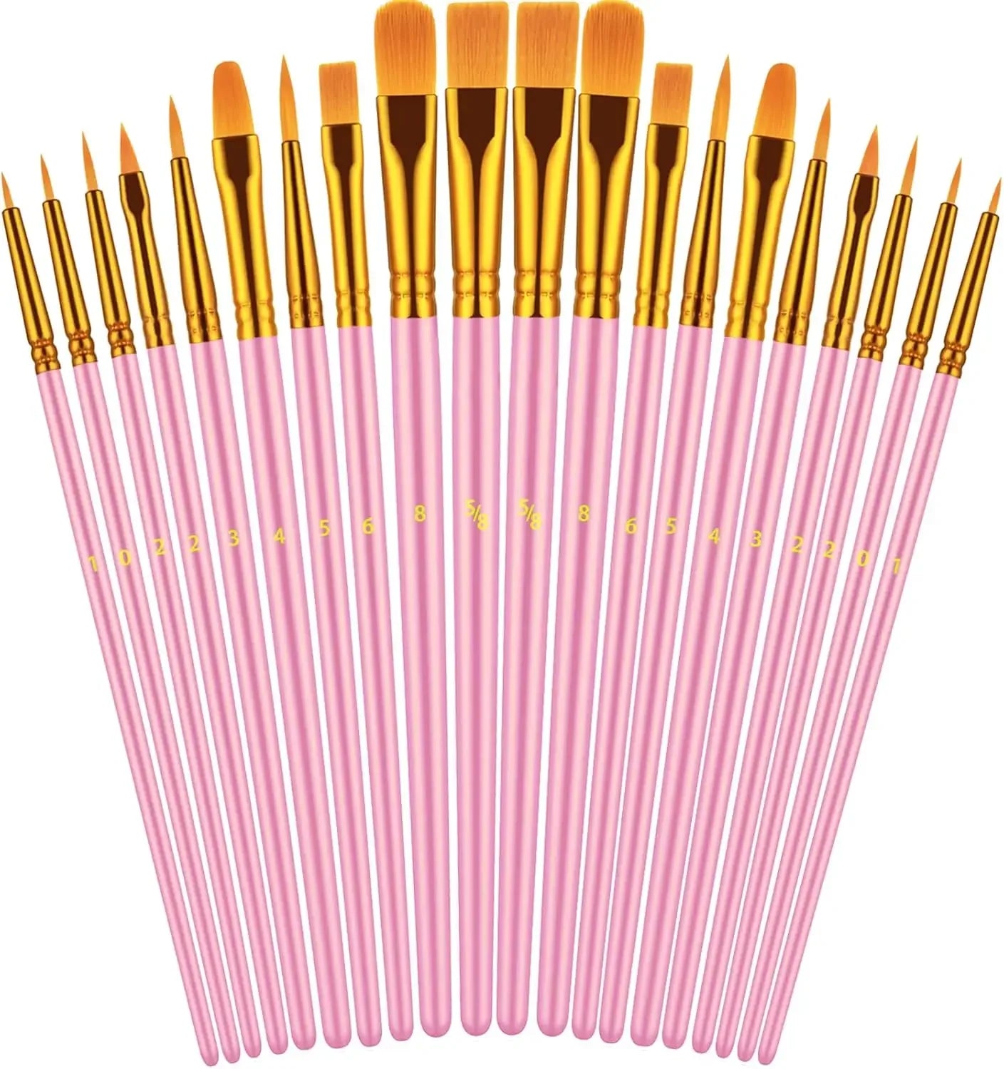 20 oil watercolor acrylic paint brushes, artist body Face rock canvas, children adult painting art craft supplies, blue