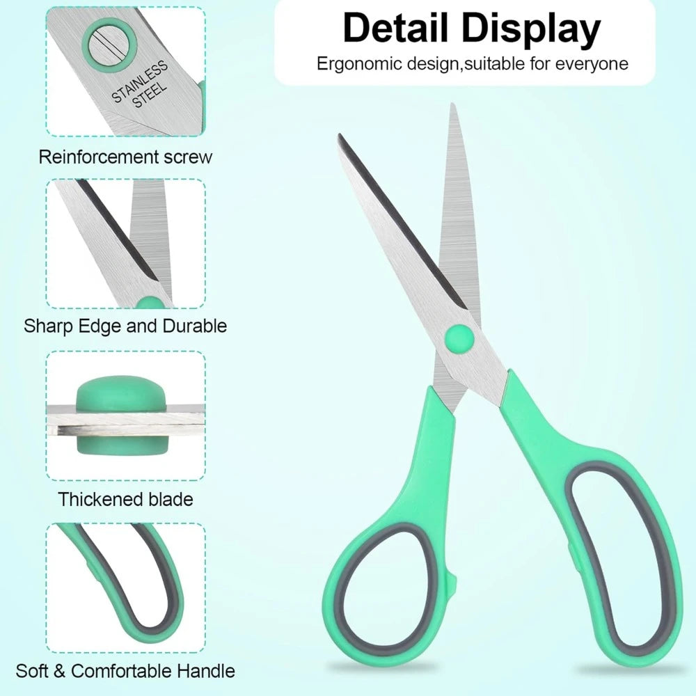 8" Scissors All Purpose 6 Pack