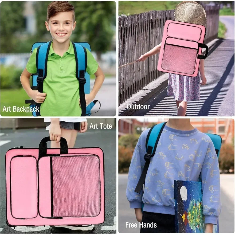 Drawing supply bag 15x18 in children's art class, art case storage sketchbook, drawing pencil, art set