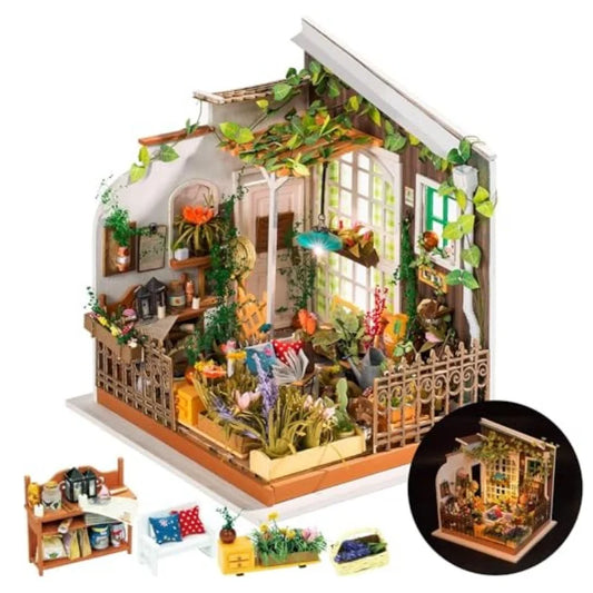 DIY 3D Puzzle Set Miniature Dollhouse Miller's Garden Model Building Kit