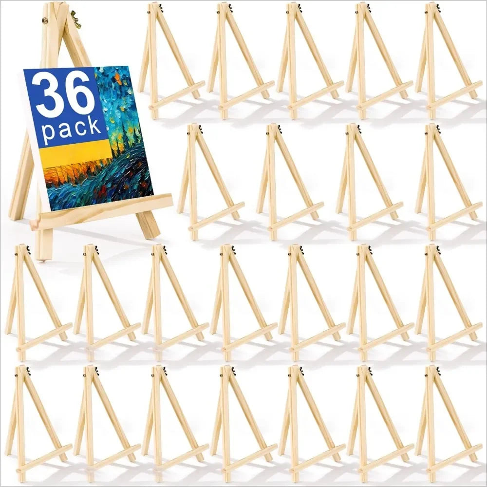 4 packs of 9-inch wooden easels, easel holders for painting canvases