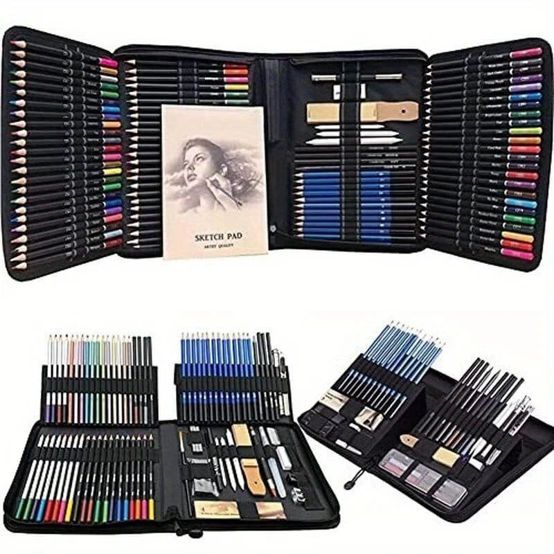 120-Color Colored Pencils Set for Adult Coloring Books, Artist Sketching & Drawing Pencils Art Kit (144PCS)