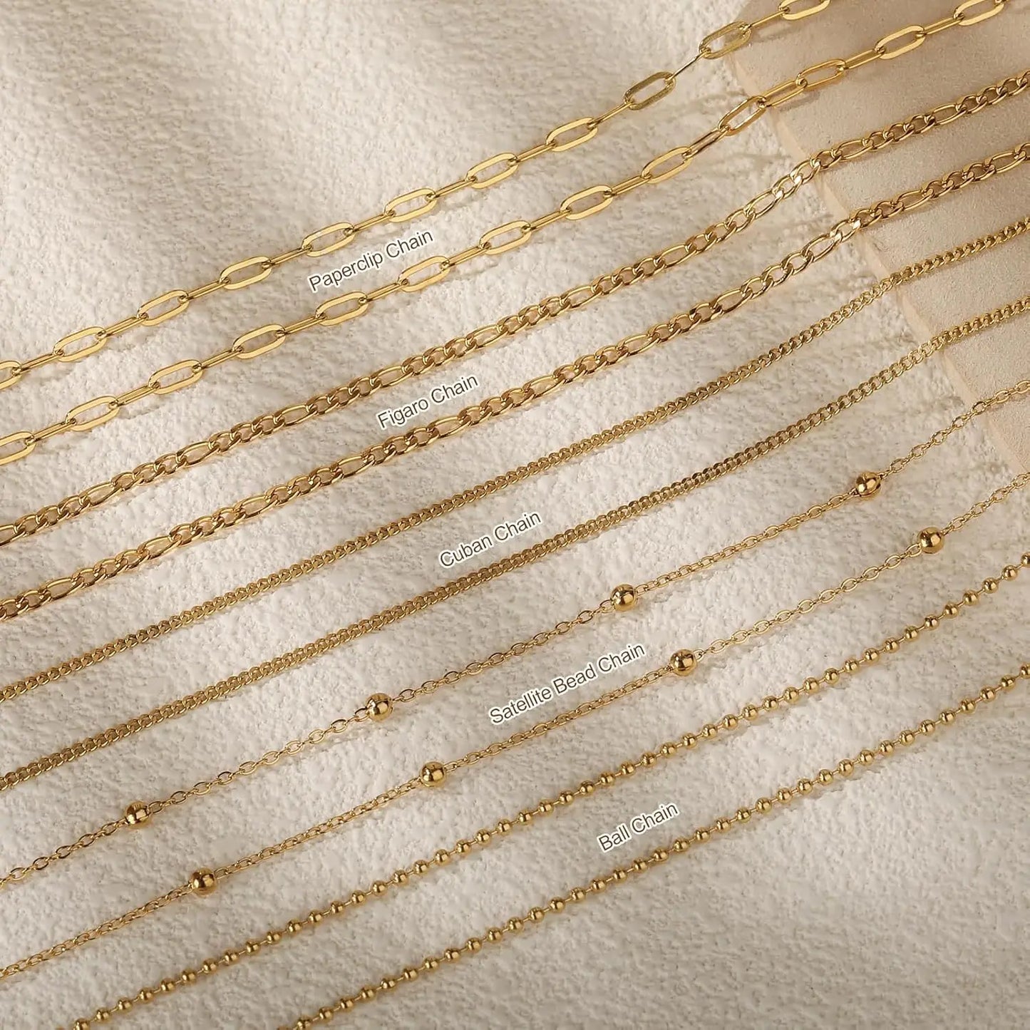Stainless Steel Chain for Jewelry Making10 Rolls Stainless Steel Chains Bulk for Necklace Bracelet DIY Jewelry Making Supplies