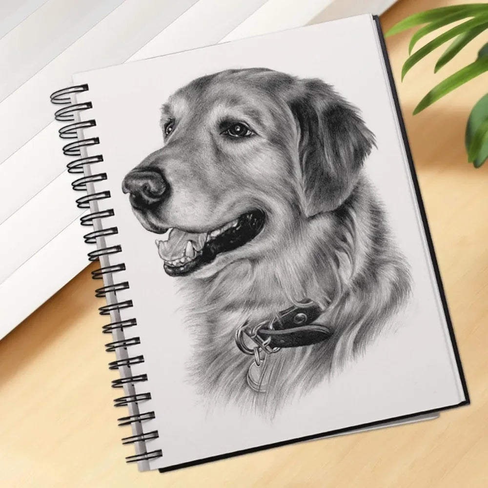 8.5x11 inch hardcover sketchbook, spiral bound sketchbook
