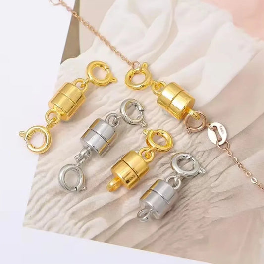 Magnetic Necklace Clasps Closures, Double Open Bracelet Extender for Jewelry Converters Clasp