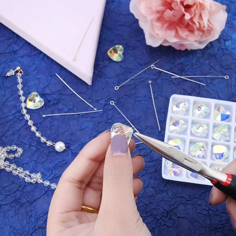 50PCS/100PCS Stainless Steel Eye Head Pins Gold Color Beads Needle Connector For Jewelry Making DIY Accessories Supplies