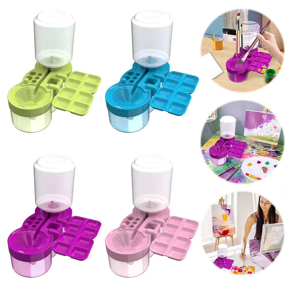 Paint Brush Cleaner Washer Multifunction Painting Brush Basin Holder and Organizer