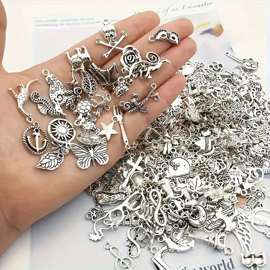100pcs Metal Mixed Charms DIY Vintage Bracelet Pendant Neacklace Accessories For Jewelry Making Findings Cheap Charms Bulk S