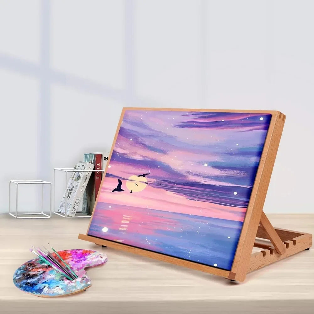 Wooden drawing table sketch board, 16 1/2 inches by 12 1/8 inches