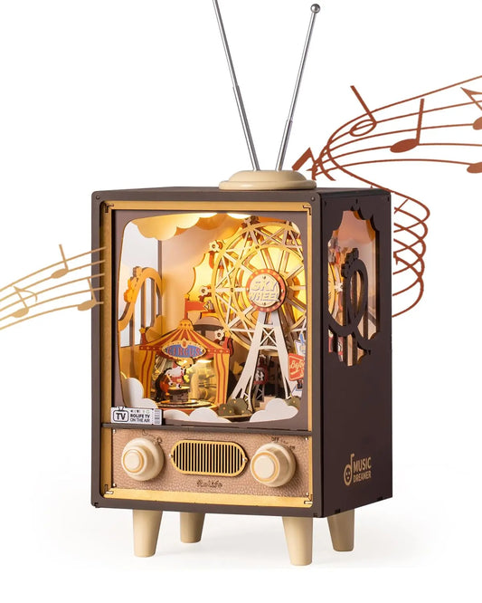 Sunset Carnival Music Boxes with Lights Ferris Wheel Home Decoration