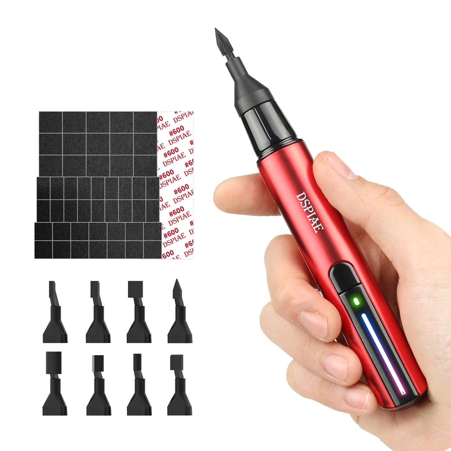 DSPIAE ES-A DIY Reciprocating Sander Electric Grinding Pen Plastic Model Sanding Paper Head for Military Model Craft Tools Hobby