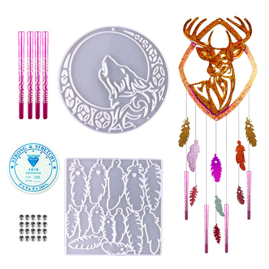 DIY Epoxy Resin Mold Dream Catcher Silicone Mould Wall Decoration  Silicone Mold Jewelry Pendant Making Tools