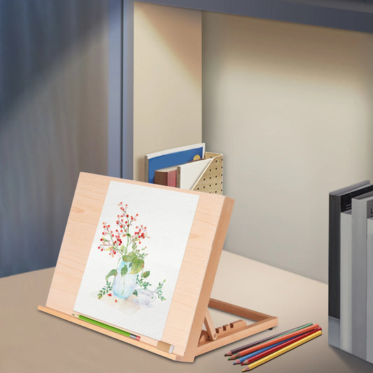 Wood Painting Board Stand, Foldable Art Easel with Stable Triangle Base  Studio & Outdoor Sketching