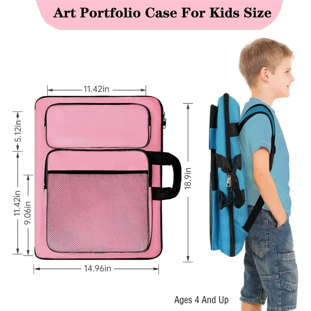Drawing supply bag 15x18 in children's art class, art case storage sketchbook, drawing pencil, art set