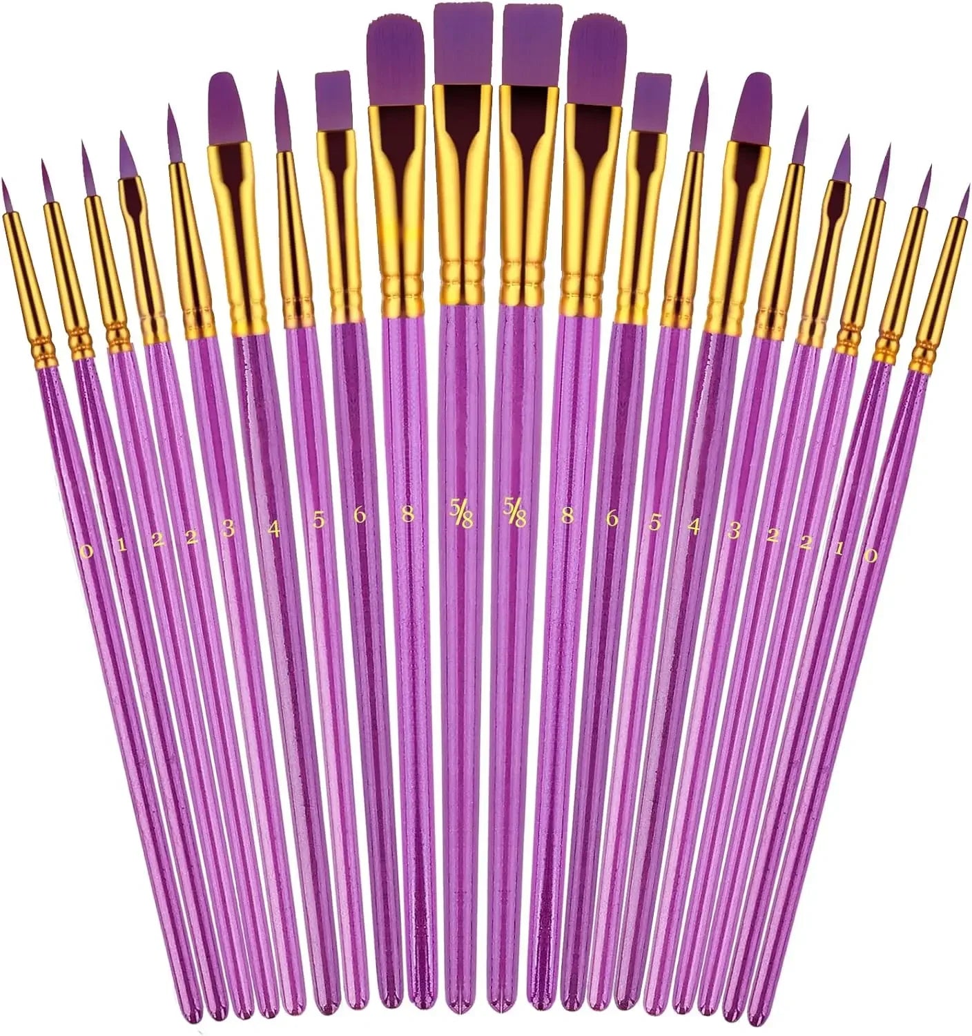20 oil watercolor acrylic paint brushes, artist body Face rock canvas, children adult painting art craft supplies, blue