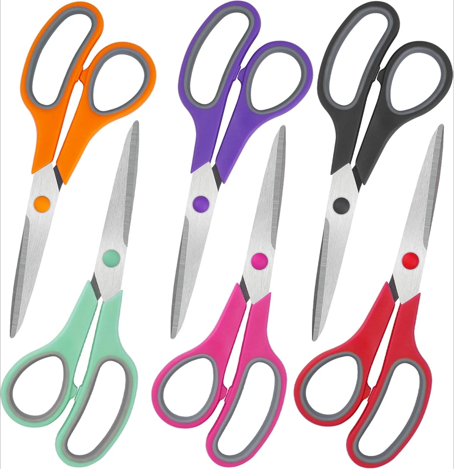 8" Scissors All Purpose 6 Pack