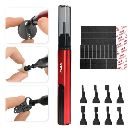 DSPIAE ES-A DIY Reciprocating Sander Electric Grinding Pen Plastic Model Sanding Paper Head for Military Model Craft Tools Hobby
