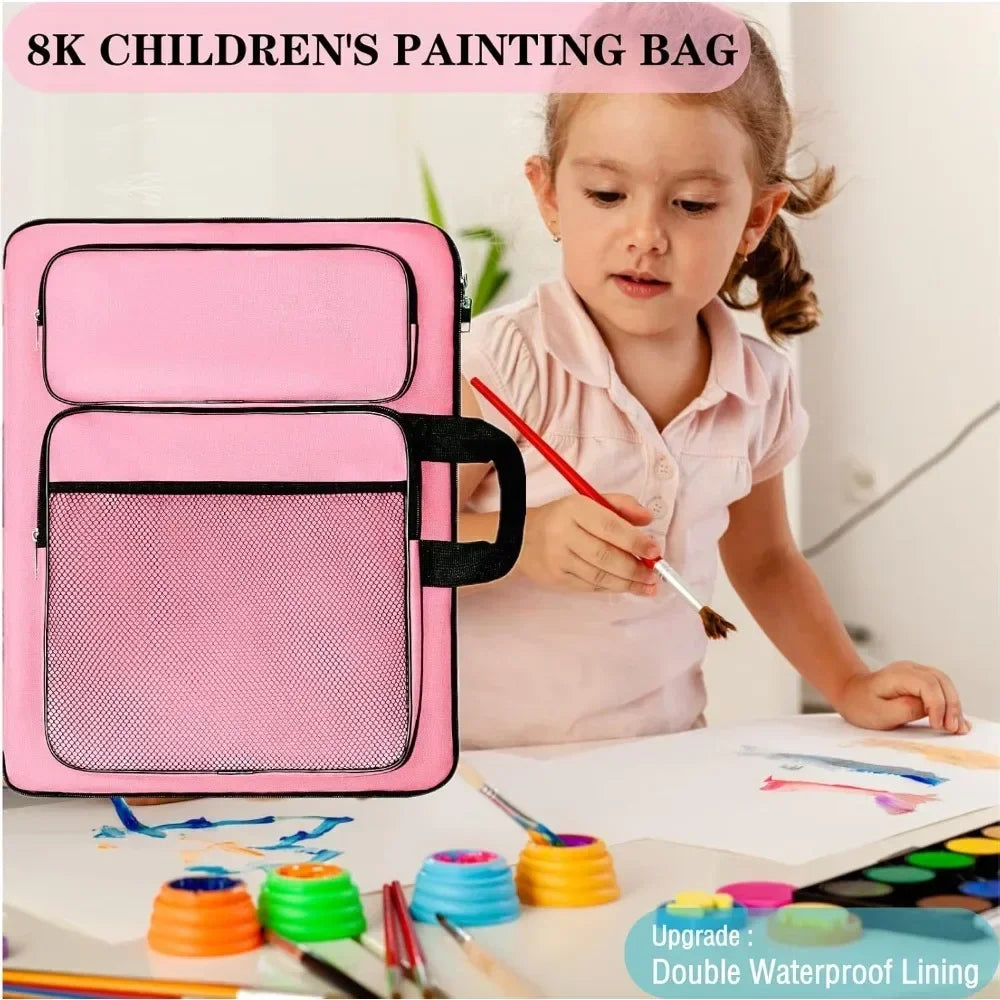 Drawing supply bag 15x18 in children's art class, art case storage sketchbook, drawing pencil, art set