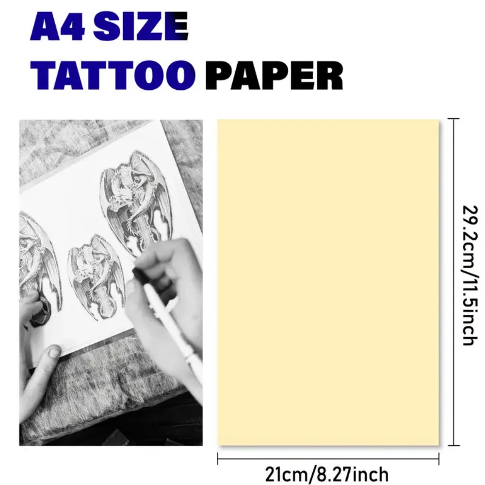 Tattoo Transfer Paper A4 Size Stencil Paper, 4-Layer Transfer Stencils, Kit Supplies, Compatible with ITP05/M08F/P90/MHT-P8009