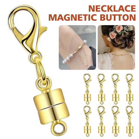 8pcs Magnetic Necklace Clasp with Lobster Clasp  for Necklaces Extender Bracelet Clasps