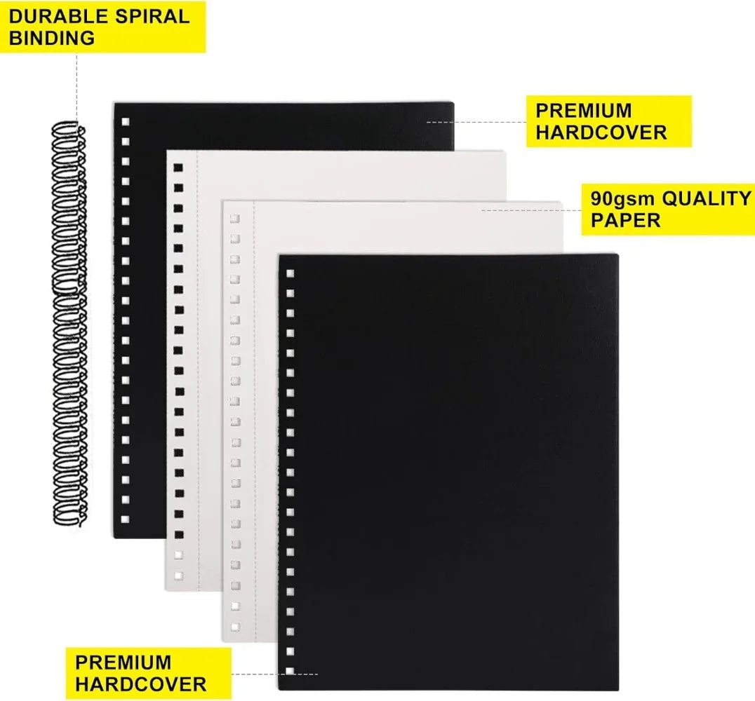 8.5x11 inch hardcover sketchbook, spiral bound sketchbook