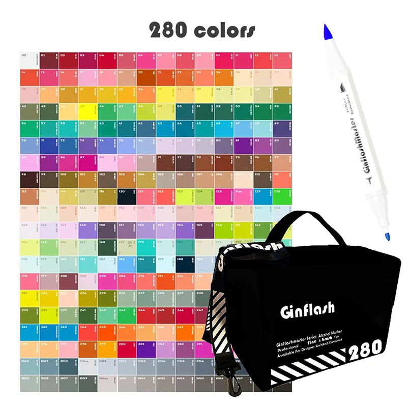 Brush & Fine Comic Art Markers Brush Pen Sketch Alcohol Based Markers