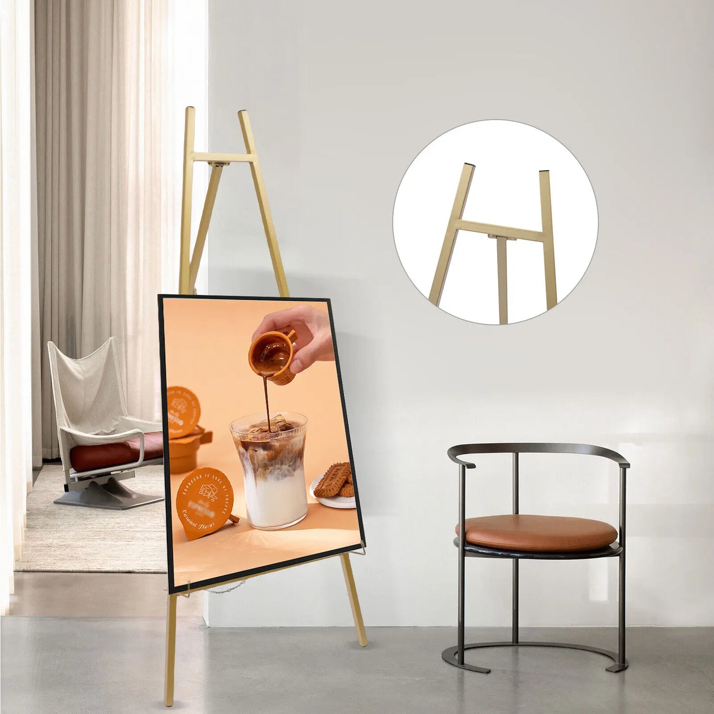 2 Pack Easel Stands Floor Easel Foldable Display Stand Height Adjustable
