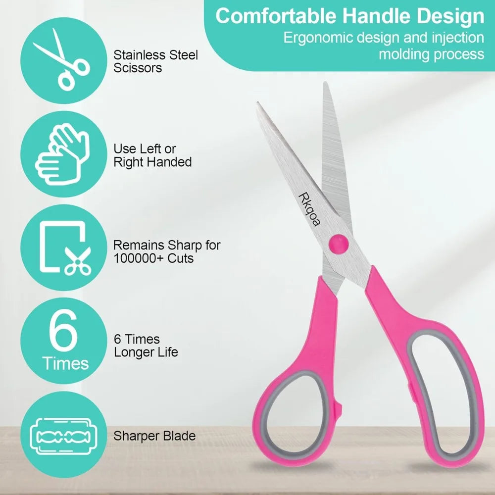 8" Scissors All Purpose 6 Pack