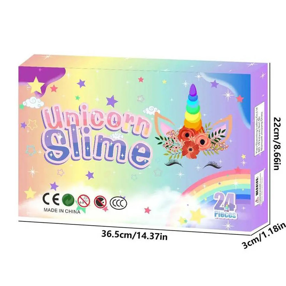 Slime Advent Calendar 2024 Christmas Advent Calendar DIY Slime Kit Xmas Countdown Calendar Christmas Gift for Kids
