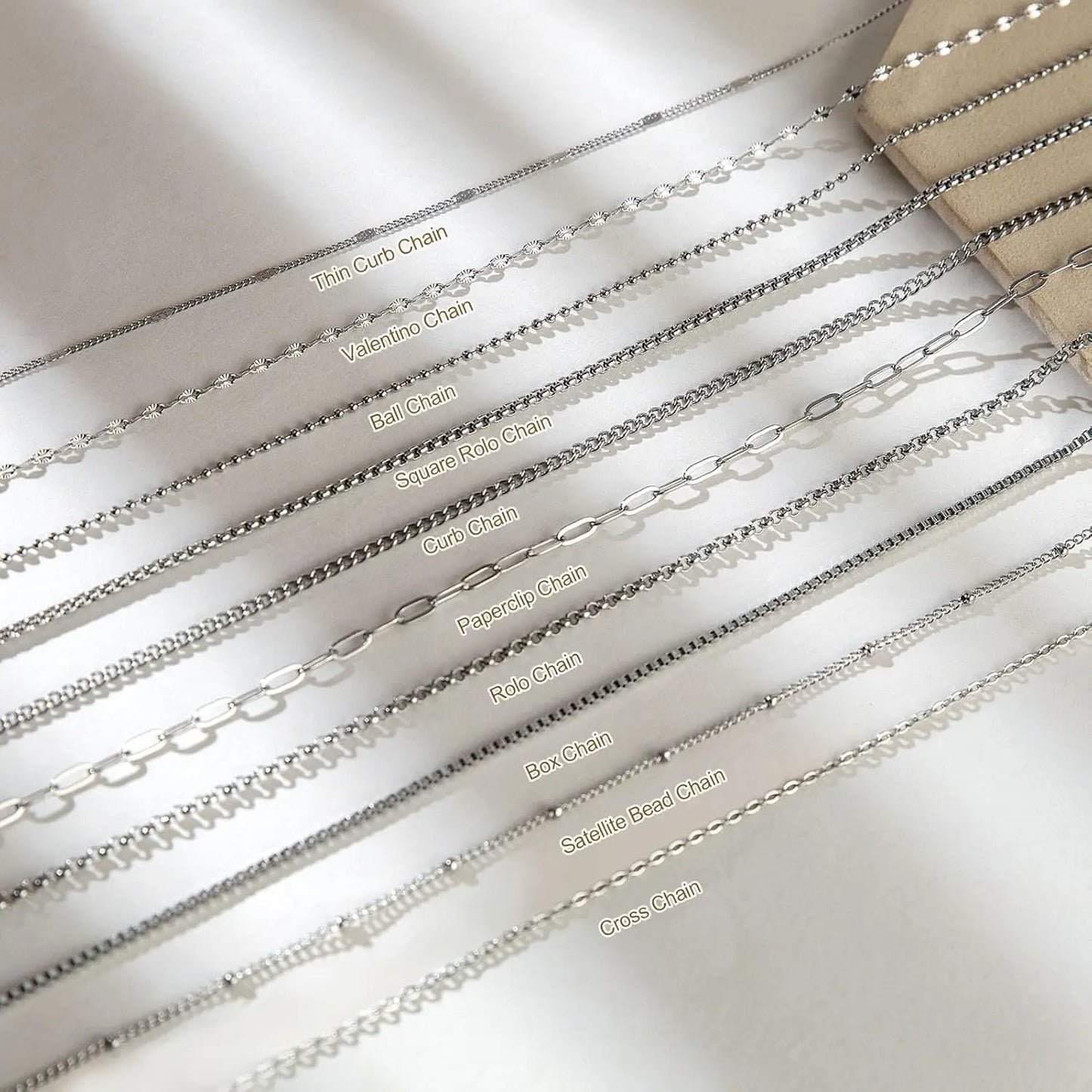 Stainless Steel Chain for Jewelry Making10 Rolls Stainless Steel Chains Bulk for Necklace Bracelet DIY Jewelry Making Supplies