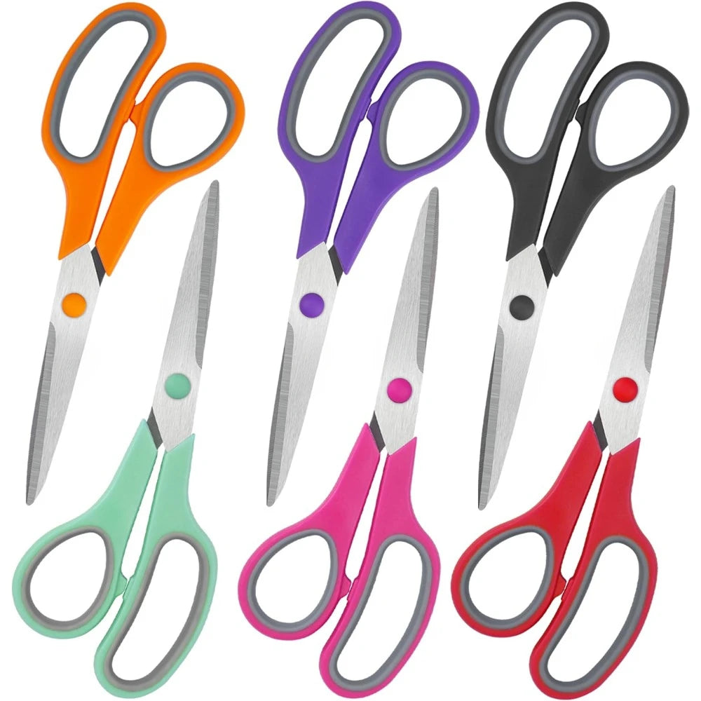 8" Scissors All Purpose 6 Pack