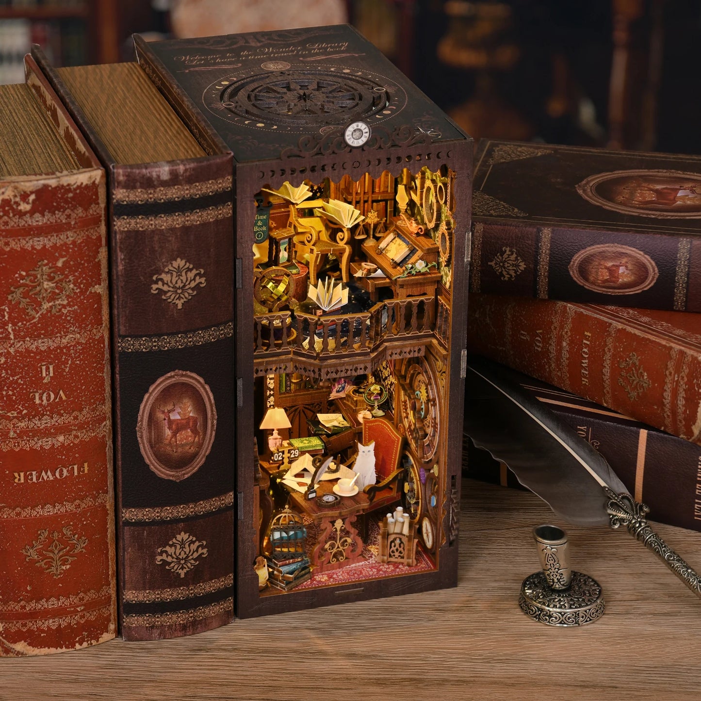 Book Nook Kit The Time Book Club 3D Wooden Puzzle
