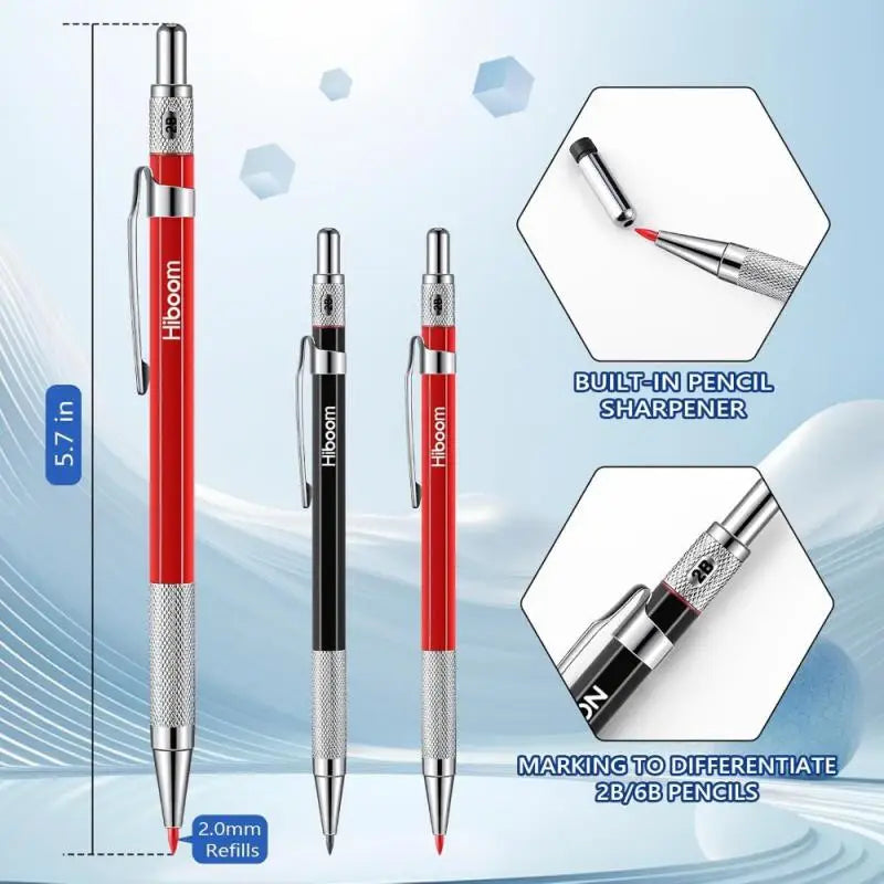 Adjustable lead core! Deep hole activity pencil, woodworking specific graphite pen, narrow slit deep hole precise marking