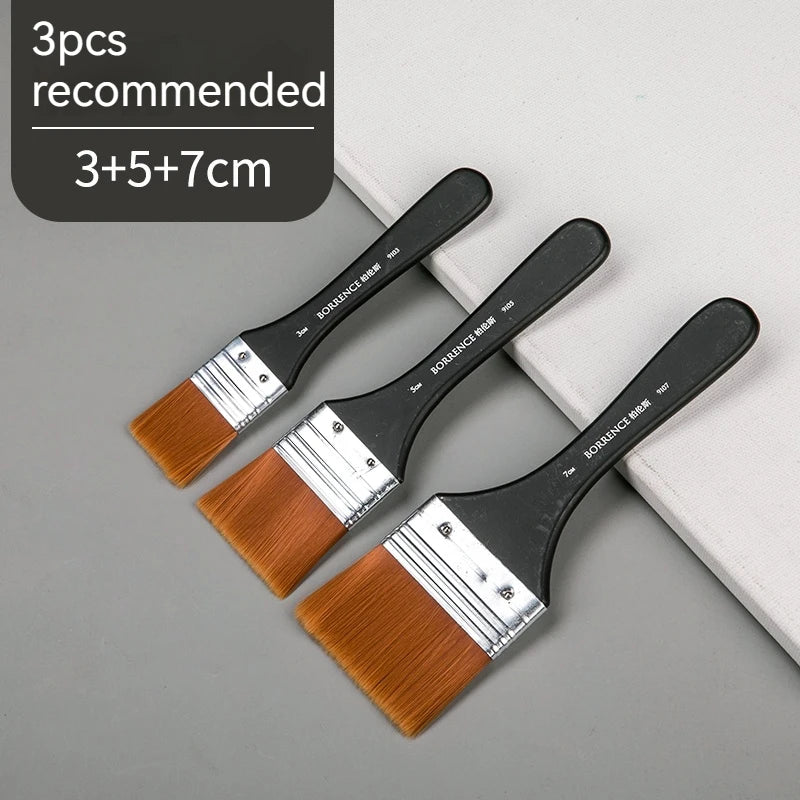 Brush Pen 1/2/3pc set Memory Nylon Paint Brushes Set for Acrylic Oil Drawing Watercolor Wooden Painting Brush